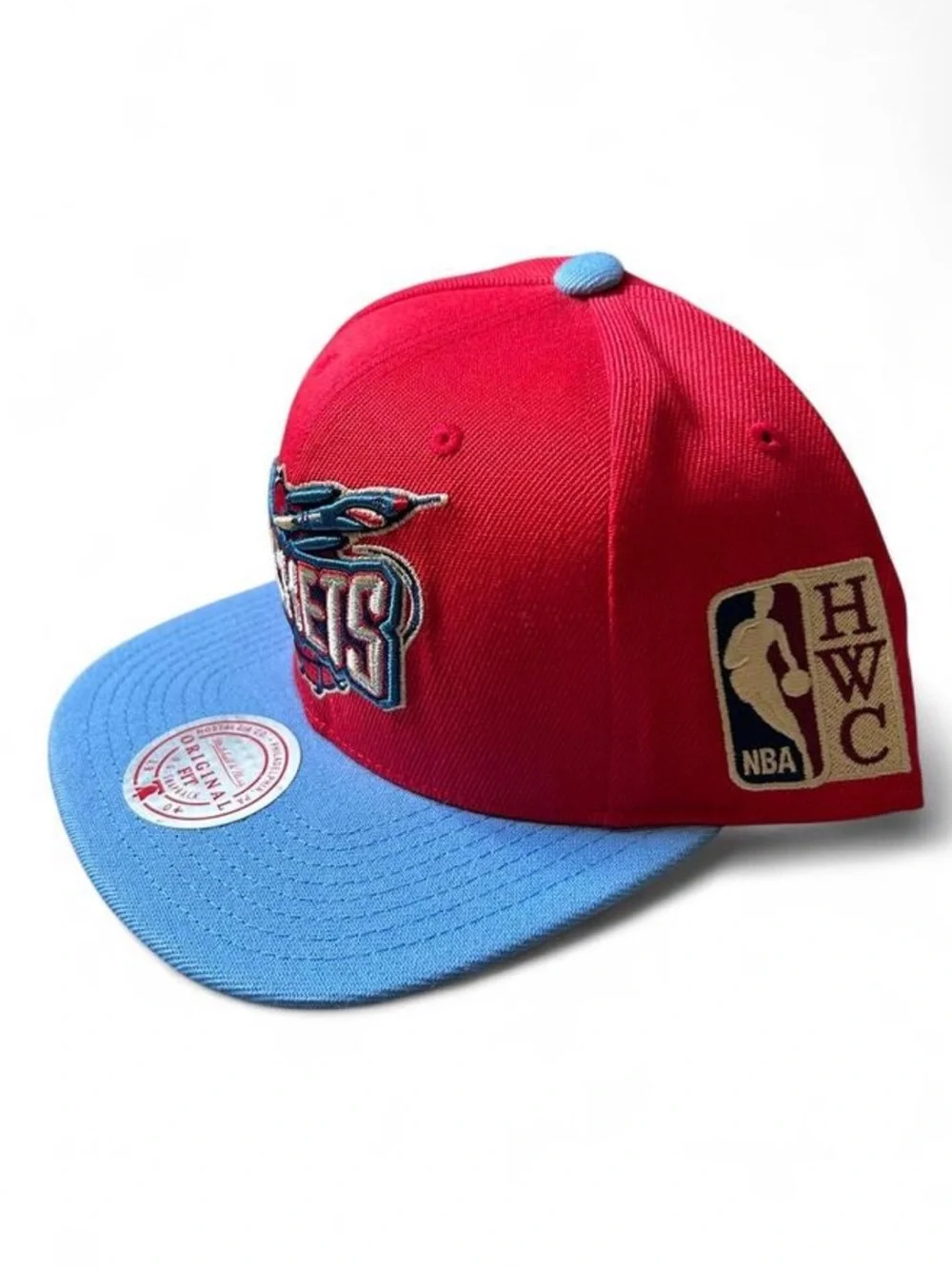 Mitchell & Ness Houston Rockets Red and Light Blue Snapback Hat